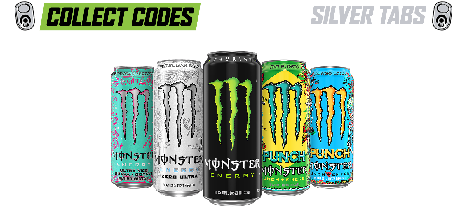 Monster Energy Promotion - Collect codes under Silver Tabs